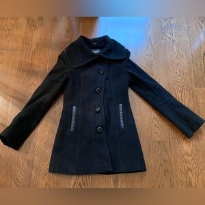 Mackage black wool peacoat size small